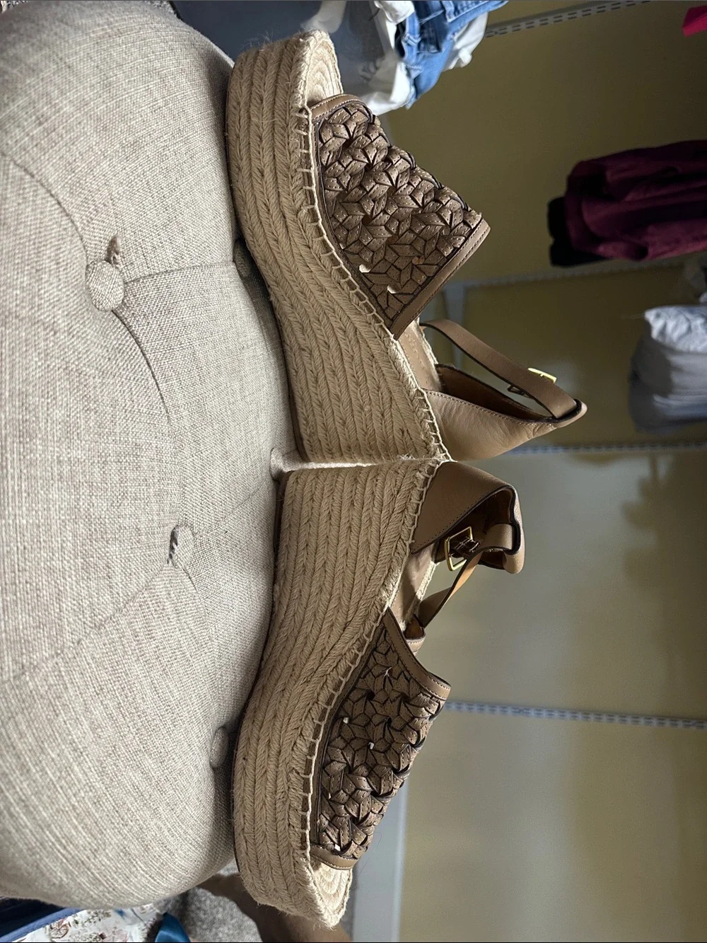 Tory Burch tan espadrilles